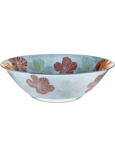 Luminarc Glass Hibiscus Blue Salad Bowl