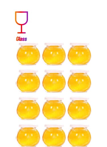 12-piece Glass Pudding Favor Jars with Lids(100ml)