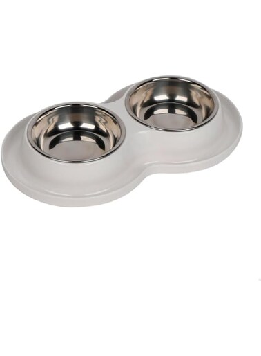 Pawsitiv Anti-Spill Dinner Set Bowls - Medium - White350ml+ 350ml
