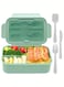 Bento Box For Adults Kids, 1400ML Lunch Container Bento Boxes With Built-in Utensil Set, Leakproof,Dishwasher Micro-Wave Safe(Green)