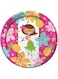 Creative Converting Pink Luau Fun Round Dinner Plates 8-Piece, 9-Inch Diameter