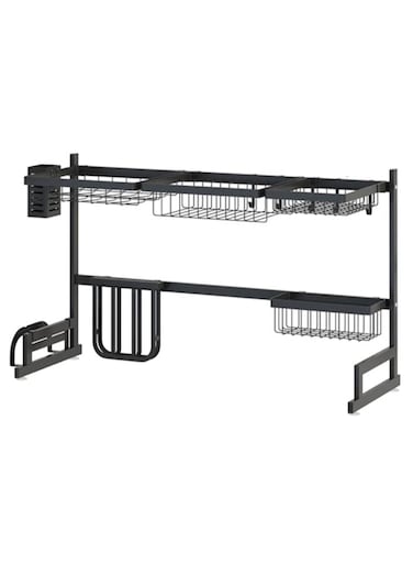 The Sink Dish Drainer Drying Rack Black