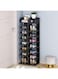 Wooden Vertical Shoe Rack - 7 Tiers, Black