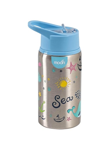 The Moon Brand Single Wall SS Sipper Bottle 90x75x182mm 530ml / 18oz-Blue