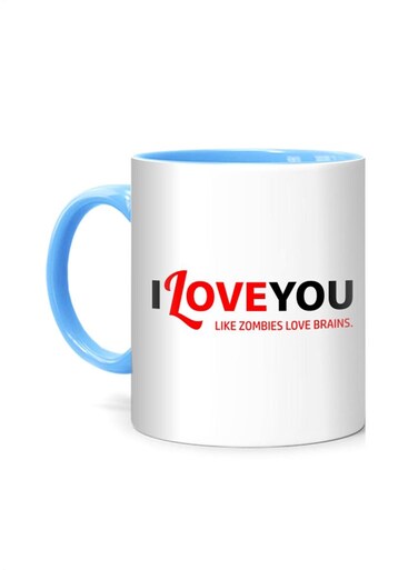 Styles I Love you like zombies Printed Mug White/Blue
