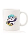 Premium Quality Two Sided Printed Coffee Mug Tea Cup For Home Office, Kids Men Women skiing panda