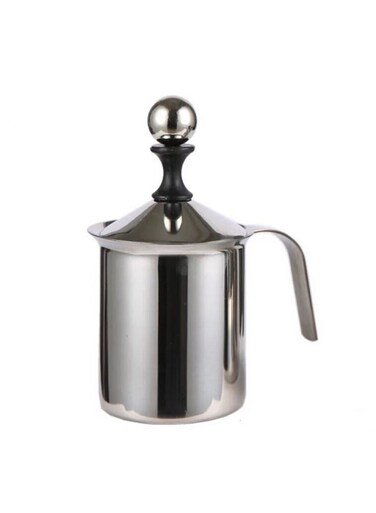 ml Manual Stainless Steel Cream Frother, Double-Mesh Handheld Whipper for Hot Cold Milk, DIY Latte Cappuccino, Home Barista &amp; Office Kitchen