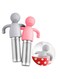 2 Pieces Cute Fine Mesh Tea Strainer Silicone Handle Stainless Steel Strainer Tea Filter for Teacups Teapots(Pink and Gray)