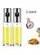 Sprayer Bottle, 100ml Vinegar Sprayer Dispenser, Dressing Spray, Grilling Olive Oil Glass Bottle, For Kitchen Cooking, Salad, Bread Baking, BBQ (2 Pcs)