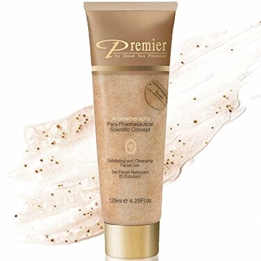 Premier By Dead Sea Premier Classic Para-Pharmaceutical Exfoliating Cleansing, Micro Grains Face Facial Gel Cleanser Scrub Contains Minerals, Non Drying, Aromatherapy Scientific Concept 4.25Fl Oz