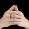 Smart Temperature Ring Stainless Steel Personalized Temperature Display Couple Ring, Size: 7(Blue)