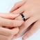 Smart Temperature Ring Stainless Steel Personalized Temperature Display Couple Ring, Size: 7(Blue)