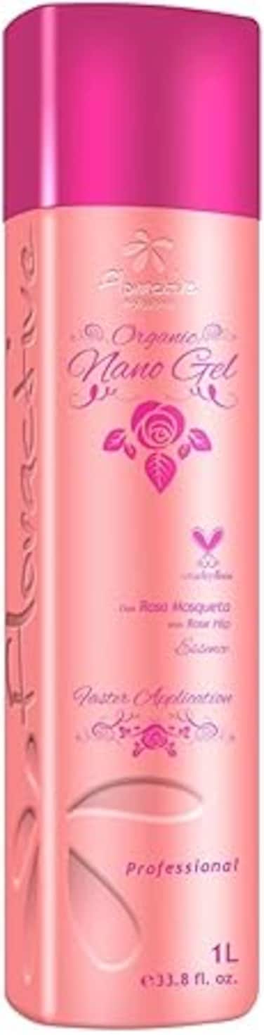 Floractive Organic Nano Gel With Rose Hip Essence 1000ml, Hair Treatment For Men And Women, Organic Hair Straightener, Hair Protein Straightener, Made In Brazil