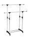 Pole Extendable Clothes Rack Silver/Black