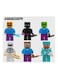 6 Pieces Minecraft Mini Action Figure Toys Set With Weapons