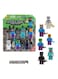 6 Pieces Minecraft Mini Action Figure Toys Set With Weapons