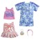 Barbie Fashions 2-Pack Clothing Set, 2 Outfits Doll Include Star-Print Dress, Pink Iridescent Skirt, Graphic Tank &amp; 2 Accessories, Gift For Kids 3 To 8 Years Old