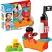 Mega Bloks Grv34 Peep-Peep Pirate Ship, Construction Set with 1 Peep-Peep Animal, 1 Ship, 7 Large, Robust Building Blocks and Accessories, Play Set From 1 Year