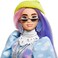 Barbie Extra Doll Beanie In Shimmery Look with Pet Puppy, Pink &amp; Purple Fantasy Hair, Layered Outfit &amp; Accessories Gvr05, White