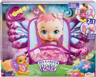 My Garden Baby On The Fly 2-In-1 Baby Doll Carrier and Changing Bag (27-cm / 15.75-In) with 5 Accessories