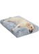 TOMVAES Large Dog Bed, Plush Soft and Comfortable Pet Bed with Non-Slip Bottom Washable Dog Mat, Crate Cushion for Large, Jumbo, Medium, Small Dogs, Pet Bed for Sleeping and Anti Anxiety (grey)