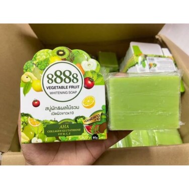 8888 Vegatble Fruit Whitening Soap. ( 80g)
