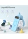 Mobcos iPhone 17 Air Sky Blue Elite Ring Premium Silicone MagSafe Case for iPhone   Silky Soft Touch   Military-Grade Shockproof Protection   Strong Magnetic Compatibility   Luxury Slim Cover