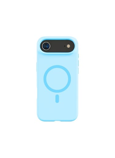 Mobcos iPhone 17 Air Sky Blue Elite Ring Premium Silicone MagSafe Case for iPhone   Silky Soft Touch   Military-Grade Shockproof Protection   Strong Magnetic Compatibility   Luxury Slim Cover