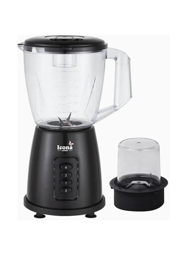 Icona Commercial Nutrition Grinder &amp; Blender &ndash; 1.5L Food Processor for Juicing, Mixing, Blending, and Ice Crushing &ndash; Powerful 300-400W Pure Copper Motor, Ideal for Home, Hotel, and Kitchen Use