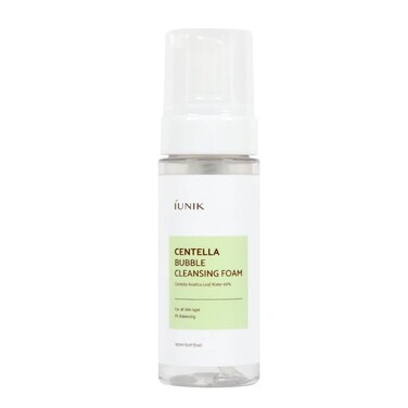 IUNIK Centella Bubble Foaming Vegan Facial Cleanser - 69% Centella Asiatica Extract, Soothing, Moisturizing, Exfoliating, Removes Pore Blackheads, Whiteheads, 5.07 Fl Oz