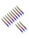 Shangxing 3 colors plastic handle kitchen knives,6 inch 12pcs knifes