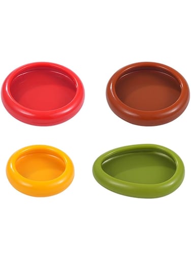 Lizbin Avocado Saver and Onions Storage - Set of 4 Reusable Fruit and Veggie Savers, Fruit and Vegetable Storage Containers Set for Fridge, Ideal for Avocados, Tomatoes, Apples, Garlic, and More