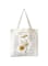 Wisfunlly Flowers Canvas Tote Bag, Canvas Tote Bag, Cute Wildflower Botanical Tote Bags, Reusable Grocery Shopping Cloth Bag, Washable Flower Cute Tote Bags, for Shopping, Grocery, School, Gym