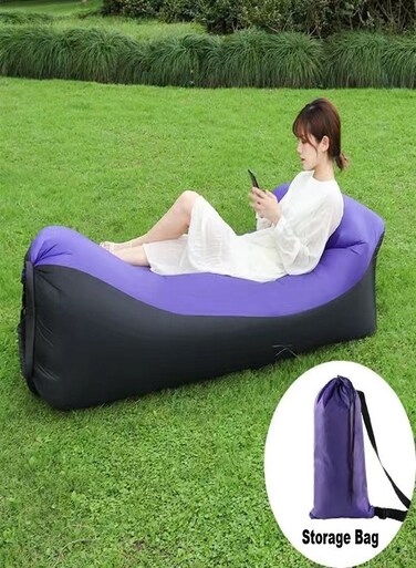 Modern Waterproof Inflatable Outdoor Portable Camping Living Room Sofa Cushion Bed Lounge Chair 180x63x88 cm