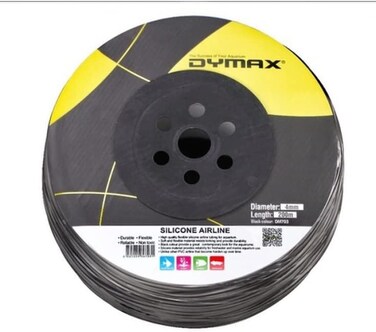 DYMAX SILICONE AIRLINE TUBING 4MM DIA - per/meter