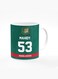 Designer Printed Coffee Mug with Heavy Duty Handle 11oz Ceramic Personalised Gift Mugs Cup - Cricket Player - Mehidy Hasan Miraz, Jersey Number - 53 (With Logo)