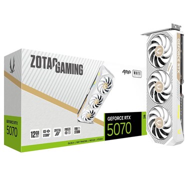 بطاقة رسومات Zotac RTX 5070 AMP White ED 12GB GDDR7