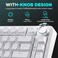 YUNZII B75 Mechanical Keyboard,75% Hot Swappable Keyboard with Knob,RGB Backlit Gasket Gaming Keyboard with Double-Shot PBT Keycaps,Cherry Profile,WIN/MAC (White, Milk V2 Linear Switch)