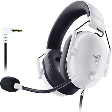 Razer BlackShark V2 X - Wired Gaming Headset 7.1 Surround Sound 50mm Drivers Memory Foam Cushion for PC PS4 Nintendo Switch 3.5mm Headphone Jack White RZ04-03240700-R3M1