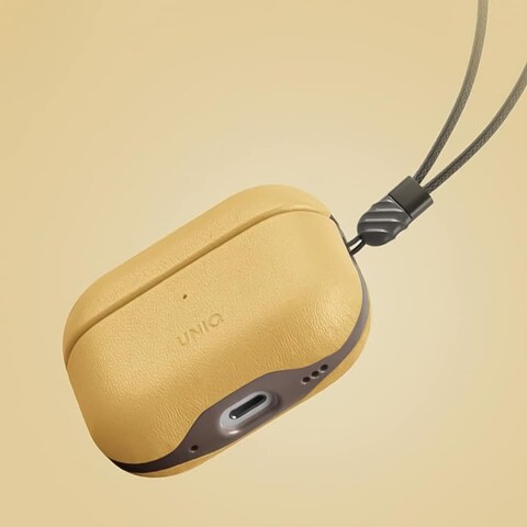 حافظة UNIQ LYDEN DS Airpods Pro الجيل الثاني (2022) (الحافظة الوحيدة) - أصفر كناري / رمادي فلينت