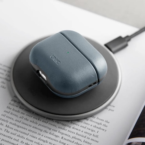 حافظة UNIQ LYDEN DS Airpods Pro الجيل الثاني (2022) (الحافظة الوحيدة) - أصفر كناري / رمادي فلينت