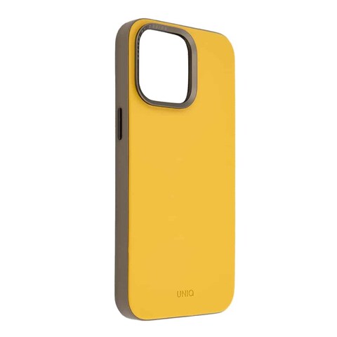 UNIQ Hybrid Canary iPhone 15 Pro Magclick Charging Lyden Ds - Canary Yellow / Flint Grey