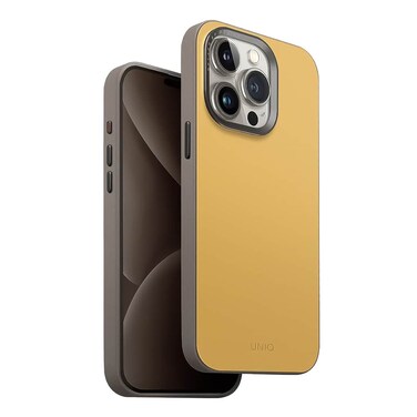 UNIQ Hybrid Canary iPhone 15 Pro Magclick Charging Lyden Ds - Canary Yellow / Flint Grey