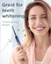 Rtauys M5 Sonic Electric Toothbrush for Adults and Kids - Rechargeable Electric Toothbrush Kids Ages 12+ and Adults with 8 Brush Heads &amp; Travel Case, 120 Days Battery Life - blue
