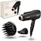 Panasonic 2300W Ionic Hair Dryer with Diffuser &amp; Air Boost, Heat Protection Mode, Professional Fast Drying &amp; Smooth Finish, Cool shot, Styling Nozzle, Foldable Handle, EH-NE86, Black