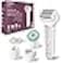 Panasonic ES-EY80 Wet and Dry Epilator for women, Double Disc with 60 Tweezers, Flexible 90&deg; Pivoting Head, 3 Speed Setting &amp; LED Light, Up to 30 Minutes Operation Time, 5 attachments