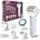 Panasonic ES-EY90 Wet and Dry Epilator for women, Double Disc with 60 Tweezers, Flexible 90&deg; Pivoting Head, 3 Speed Setting &amp; LED Light, Up to 30 Minutes Operation Time, 8 attachments