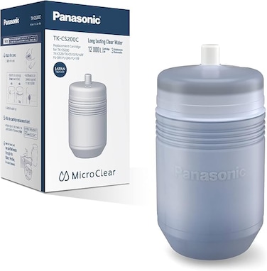 Panasonic Replacement Water Purifier Cartridge &ndash; 12,000L Capacity for TK-CS200, TK-CS20, TK-CS10, PJ-6RF, PJ-3RF, Activated Carbon, Removes Chlorine, Turbidity &amp; Particulate Iron &ndash; TK-CS200C