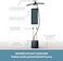 Panasonic Garment Steamer, 2400W, Expandable Hanger for Wide Length Clothes, 30sec Start, 50g/min Steam, Horizontal &amp; Vertical Use, Wheels for Mobility, 3L Tank with Draining Cap, NI-GWG090