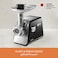 Panasonic 2000W Powerful Meat Grinder, 3.4Kg mincing/min, Durable Die-Cast Aluminium Hopper Plate, 3 Cutting Plates, Sausage &amp; Kubbe Attachment,Cleaning Brush, Made in Japan Blade - MK-GX2010KTZ